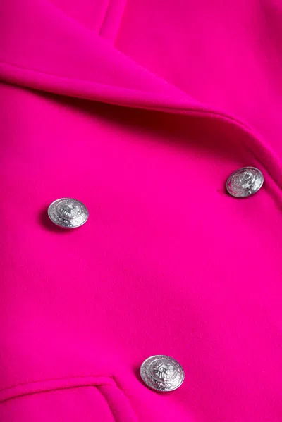 L Agence Olina Coat In Berry Pink