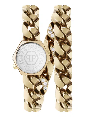 Pre-owned Philipp Plein Women's Watch Analog Quartz The Hexagon Groumette Pwwba0523 Steel