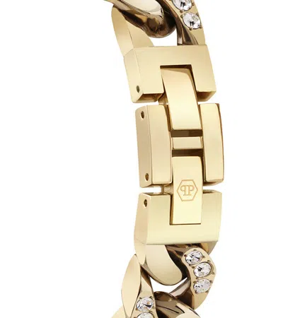 Pre-owned Philipp Plein Women's Watch Analog Quartz The Hexagon Groumette Pwwba0523 Steel