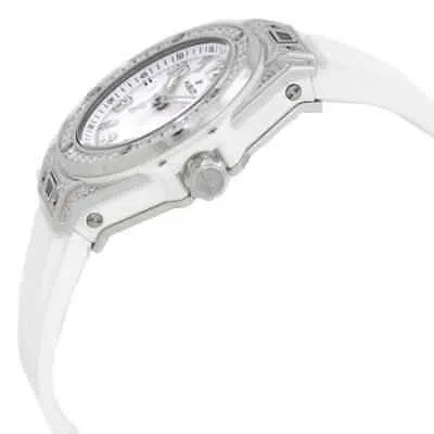 Pre-owned Hublot Big Bang Automatic Diamond White Dial Ladies Watch 485.se.2010.rw.1604