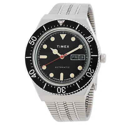 Pre-owned Timex M79 Automatic Black Dial Watch Tw2u78300v3