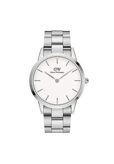 Pre-owned Daniel Wellington Iconic Link 32mm Silver White 693