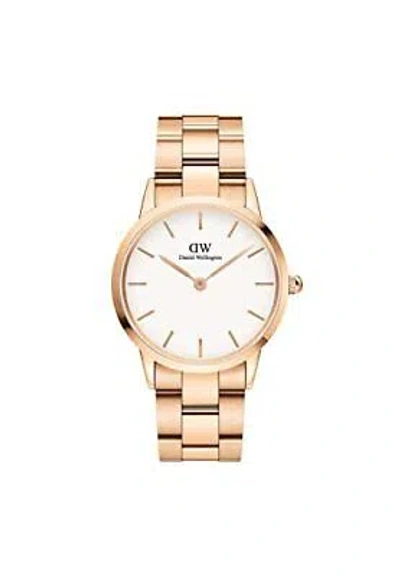 Pre-owned Daniel Wellington Iconic Link 32mm Silver White 693