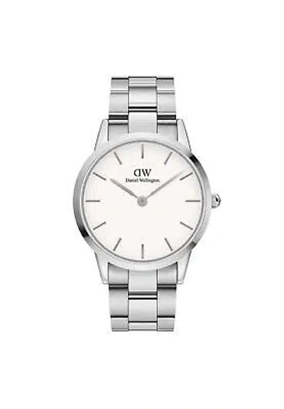 Pre-owned Daniel Wellington Iconic Link 32mm Silver White 693