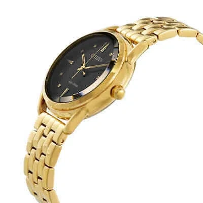 Pre-owned Citizen Eco-drive Dress Classics Black Dial Ladies Watch Fe7092-50e
