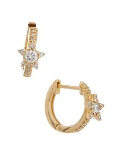 Pre-owned Ron Hami 14k 0.12 Ct. Tw. Diamond Huggie Earrings Women's