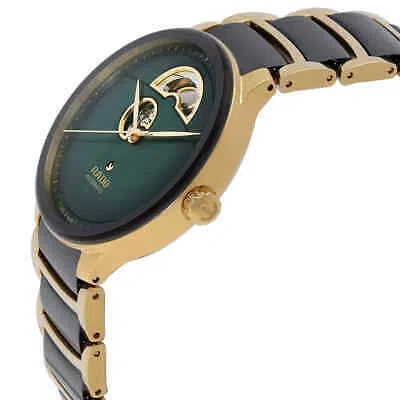 Pre-owned Rado Centrix Automatic Green Dial Two-tone Unisex Watch R30008302
