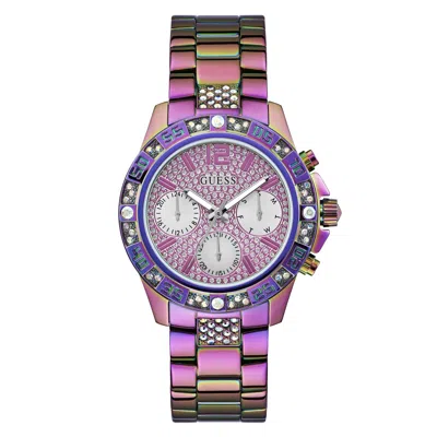 Pre-owned Guess Women Watch Majesty Gw0771l4 Stainless Steel