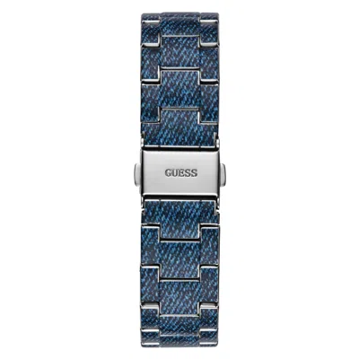 Pre-owned Guess Ladies Watch Wristwatch Indigo Gw0750l1 Stainless Steel