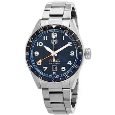 Pre-owned Tag Heuer Autavia Automatic Blue Dial Batman Bezel Men's Watch Wbe511a.ba0650