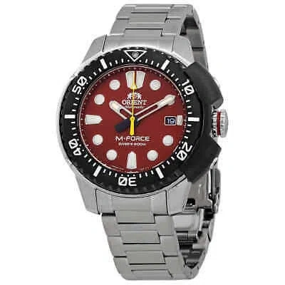 Pre-owned Orient M-force Automatic Red Dial Men's Watch Ra-ac0l02r00b