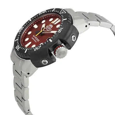 Pre-owned Orient M-force Automatic Red Dial Men's Watch Ra-ac0l02r00b