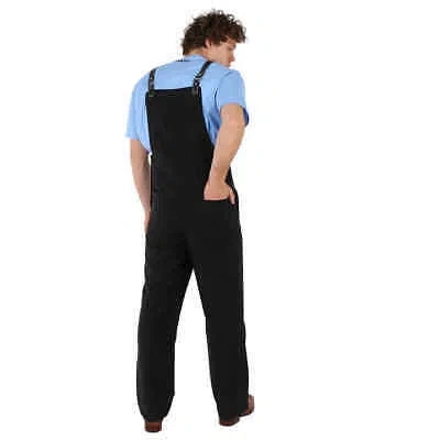 Pre-owned Burberry Men's Black Bib-front Technical Overalls