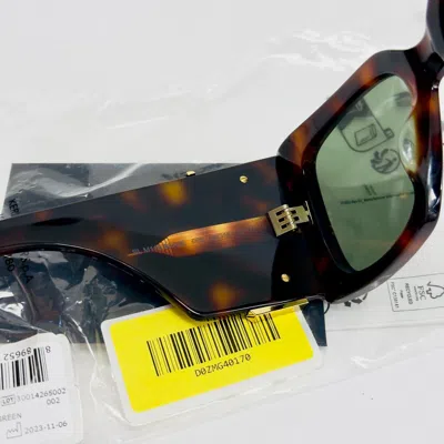 Pre-owned Saint Laurent Blaze Ysl Slm119 002 Brown Green Bold Cassandre Logo Sunglass 119