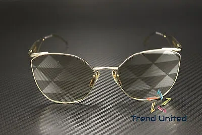 Pre-owned Prada Pr 50zs Zvn04t Pale Gold Brown Tampo Triangles Silver 59 Womens Sunglasses