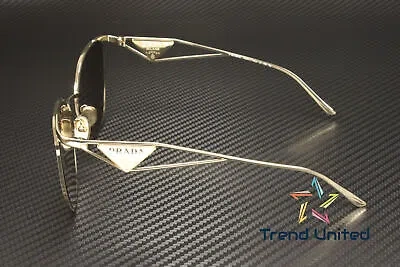 Pre-owned Prada Pr 50zs Zvn04t Pale Gold Brown Tampo Triangles Silver 59 Womens Sunglasses