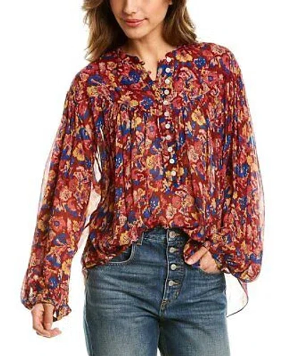 Pre-owned Isabel Marant Étoile Kiledia Blouse Women's Red 36