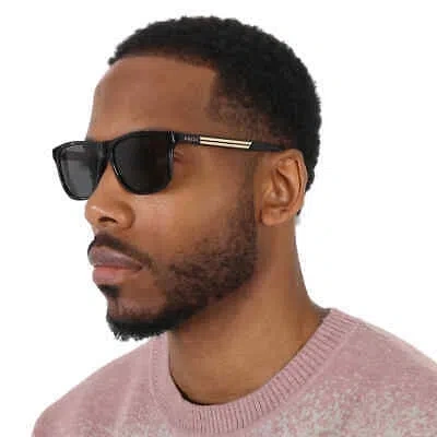 Pre-owned Gucci Grey Rectangular Men's Sunglasses Gg0687s 001 57 Gg0687s 001 57 In Gray