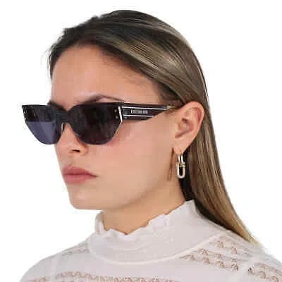 Pre-owned Dior Blue Logo Cat Eye Ladies Sunglasses Club M3u 30b8 00 Club M3u 30b8