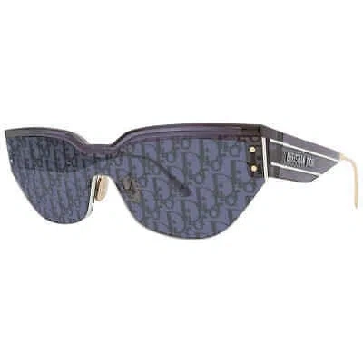 Pre-owned Dior Blue Logo Cat Eye Ladies Sunglasses Club M3u 30b8 00 Club M3u 30b8