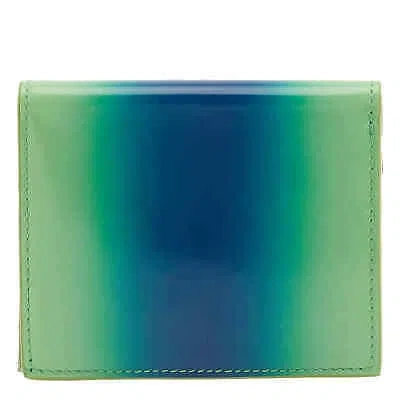 Pre-owned Ferragamo Gancini Clasp Wanda Compact Wallet 220434 763141 In Green