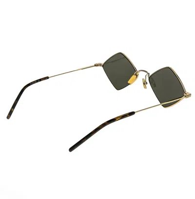 Pre-owned Saint Laurent Lisa Ysl Sl302 004 Gold Black Diamond Sunglasses 302 Wave In Gray