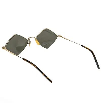 Pre-owned Saint Laurent Lisa Ysl Sl302 004 Gold Black Diamond Sunglasses 302 Wave In Gray