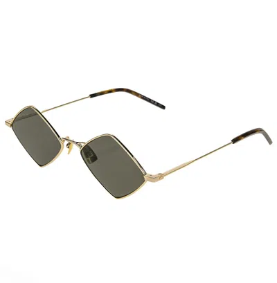 Pre-owned Saint Laurent Lisa Ysl Sl302 004 Gold Black Diamond Sunglasses 302 Wave In Gray