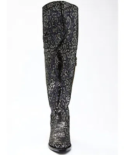Pre-owned Dan Post Women's Snake Print Western Boot - Snip Toe - Dpp5629 8 M In Silver