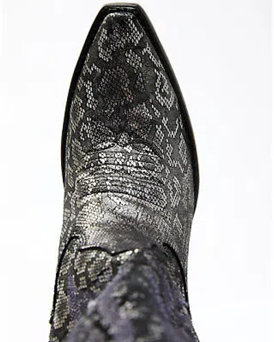 Pre-owned Dan Post Women's Snake Print Western Boot - Snip Toe - Dpp5629 8 M In Silver