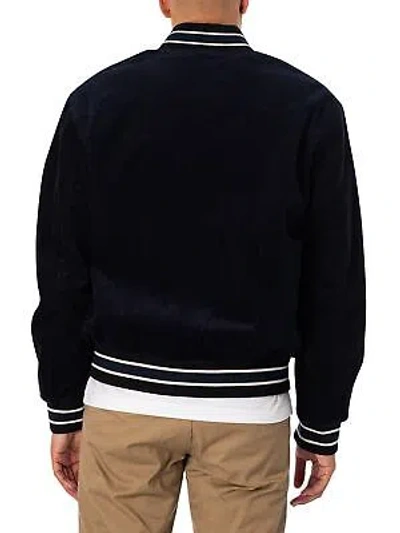 Pre-owned Gant Men's Cord Varsity Jacket, Blue
