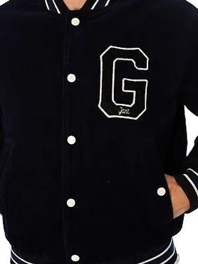 Pre-owned Gant Men's Cord Varsity Jacket, Blue