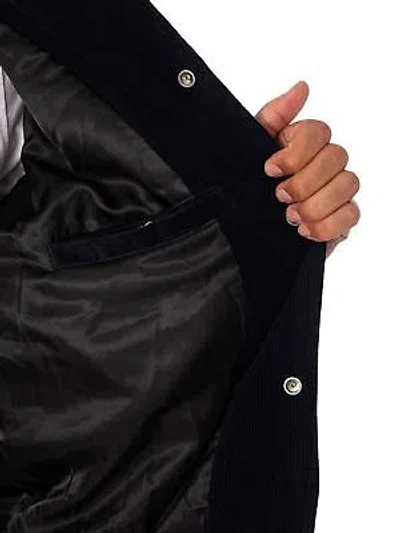 Pre-owned Gant Men's Cord Varsity Jacket, Blue