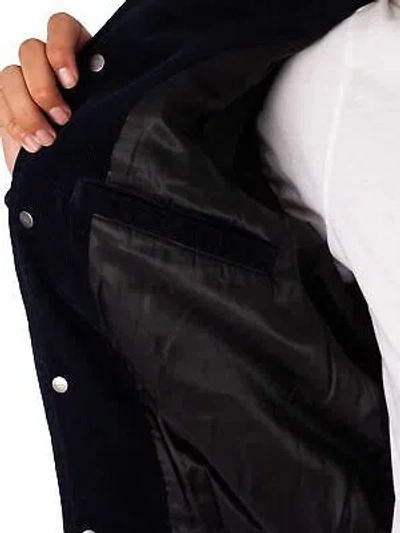 Pre-owned Gant Men's Cord Varsity Jacket, Blue