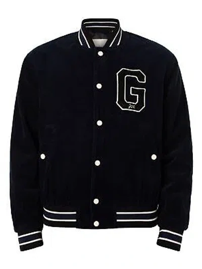 Pre-owned Gant Men's Cord Varsity Jacket, Blue