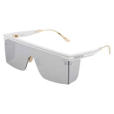 Pre-owned Dior Smoke Mirror Shield Ladies Sunglasses Club M1u Cd40042u 21c 00 In Silver