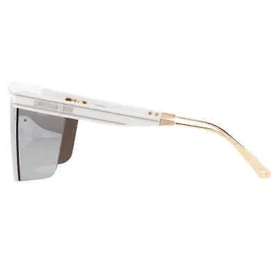 Pre-owned Dior Smoke Mirror Shield Ladies Sunglasses Club M1u Cd40042u 21c 00 In Silver