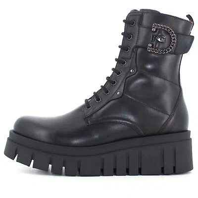 Pre-owned Nerogiardini Nero Giardini A24us Women's Amphibian With Platform I411920d/100 In Black