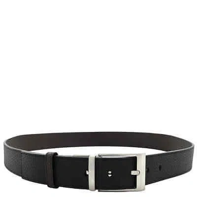 Pre-owned Bally Shiffie 35 Reversible And Adjustable Leather Belt, Size 110 In Black