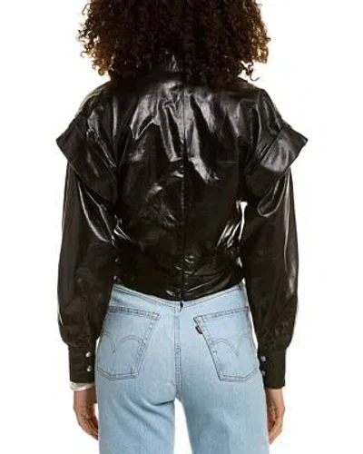 Pre-owned Iro Tilka Leather Top Women's In Black