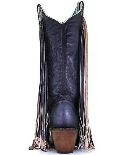 Pre-owned Corral Boots Corral Women's Lamb Stars Inlay And Studs Western Boot - Snip Toe - C3749 In Blue