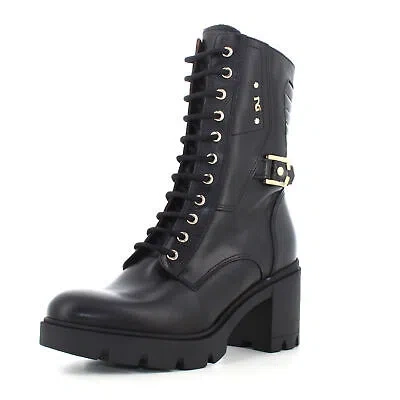 Pre-owned Nerogiardini Nero Giardini A24us Women's Amphibian With Heel I411902d/100 In Black