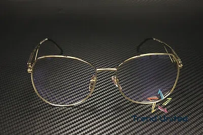Pre-owned Prada Pr 57ys Zvn08n Pale Gold Clear Blu Light Filter 57 Mm Women's Sunglasses