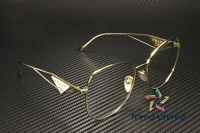 Pre-owned Prada Pr 57ys Zvn08n Pale Gold Clear Blu Light Filter 57 Mm Women's Sunglasses