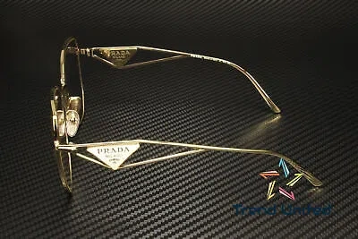 Pre-owned Prada Pr 57ys Zvn08n Pale Gold Clear Blu Light Filter 57 Mm Women's Sunglasses