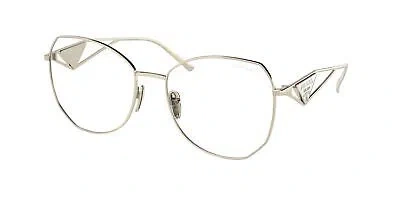 Pre-owned Prada Pr 57ys Zvn08n Pale Gold Clear Blu Light Filter 57 Mm Women's Sunglasses