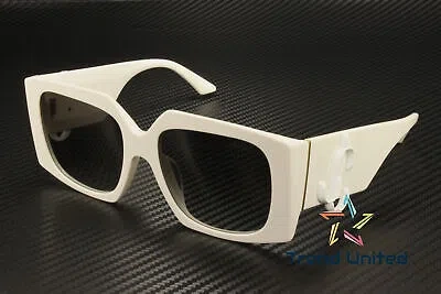 Pre-owned Jimmy Choo Jc5006u 50088g White Gradient Grey 55 Mm Women's Sunglasses In Gray