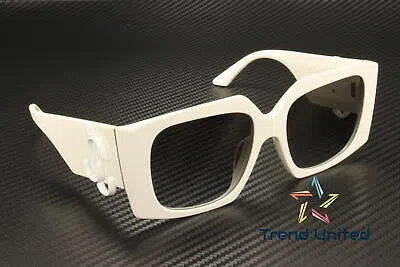 Pre-owned Jimmy Choo Jc5006u 50088g White Gradient Grey 55 Mm Women's Sunglasses In Gray