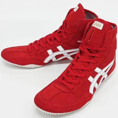 Pre-owned Asics 1083a001  Wrestling Shoes Red X White X Silver Ex-eo Successor Us7.5-11.5