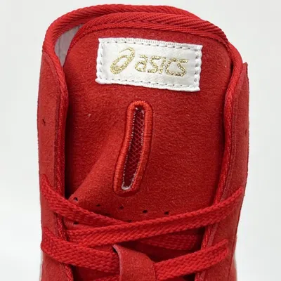 Pre-owned Asics 1083a001  Wrestling Shoes Red X White X Silver Ex-eo Successor Us7.5-11.5
